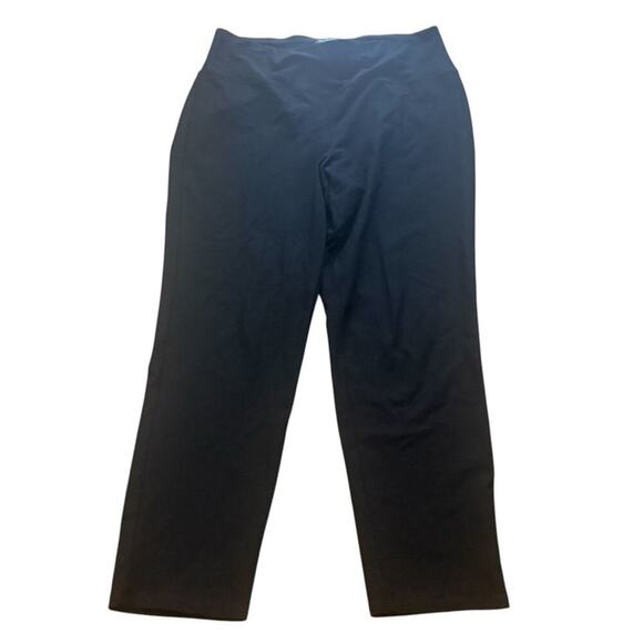 Eileen Fisher Black Washable Flex Ponte Wide-Leg Pant Medium - Picture 3 of 7